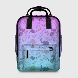 Рюкзак женский Котики в полете, цвет: 3D-принт