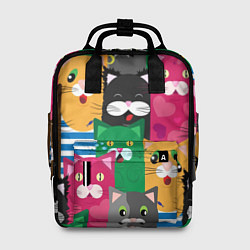 Рюкзак женский Удивленные Коты, цвет: 3D-принт