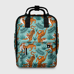 Рюкзак женский Рычащие Тигры Паттерн, цвет: 3D-принт