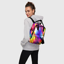 Рюкзак женский Пиксельная радуга, цвет: 3D-принт — фото 2