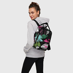 Рюкзак женский Фламинго с цветами, цвет: 3D-принт — фото 2