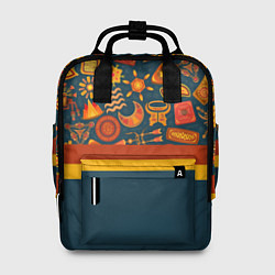 Рюкзак женский Африканская Символика, цвет: 3D-принт