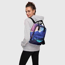 Рюкзак женский Неоновые горы, цвет: 3D-принт — фото 2
