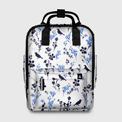 Женский рюкзак Цветы и птицы