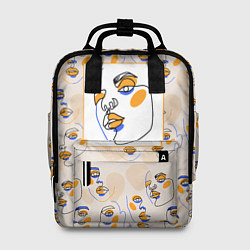 Рюкзак женский Лица в графике, цвет: 3D-принт