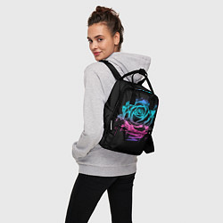 Рюкзак женский Неоновая Роза Neon Rose, цвет: 3D-принт — фото 2