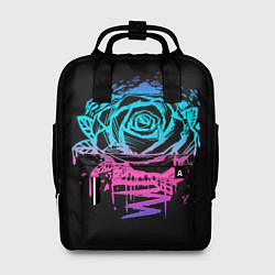 Рюкзак женский Неоновая Роза Neon Rose, цвет: 3D-принт