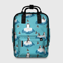 Рюкзак женский Пингвины, цвет: 3D-принт