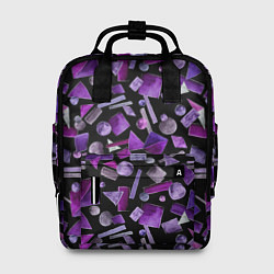 Рюкзак женский Геометрический фиолетовый, цвет: 3D-принт
