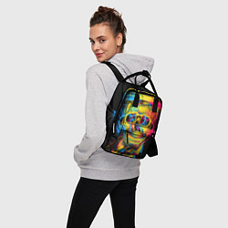 Рюкзак женский Череп-анаглиф, цвет: 3D-принт — фото 2