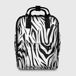 Рюкзак женский Черно-белая зебра, цвет: 3D-принт