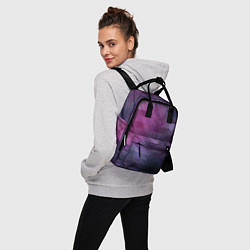 Рюкзак женский Фиолетово-бордовый узор, цвет: 3D-принт — фото 2