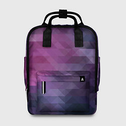 Рюкзак женский Фиолетово-бордовый узор, цвет: 3D-принт