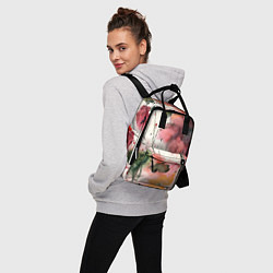 Рюкзак женский Акварельные маки,брызги краски, цвет: 3D-принт — фото 2