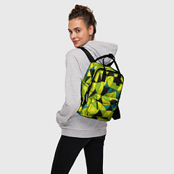 Рюкзак женский Гранжевый яркий зеленый, цвет: 3D-принт — фото 2