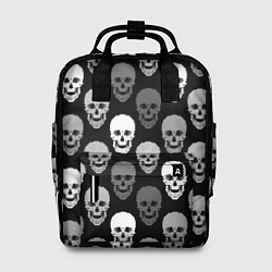 Рюкзак женский Черно-белый готический, цвет: 3D-принт