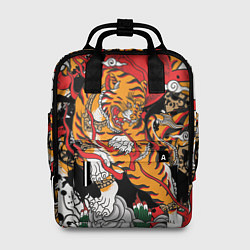 Рюкзак женский Самурайский тигр, цвет: 3D-принт