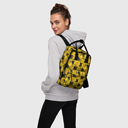 Рюкзак женский Желто-черный модный узор, цвет: 3D-принт — фото 2