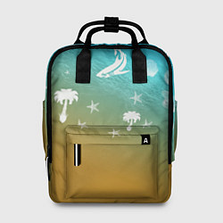 Рюкзак женский Морское ассорти, цвет: 3D-принт