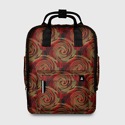 Рюкзак женский Красно-оливковый ретро, цвет: 3D-принт
