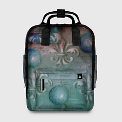 Рюкзак женский Объемная абстракция - Флер-де-лис, цвет: 3D-принт