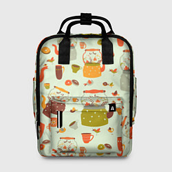 Рюкзак женский Осенние чаепитие, цвет: 3D-принт