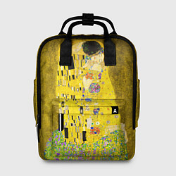 Рюкзак женский Влюблённые поцелуй художник Климт, цвет: 3D-принт