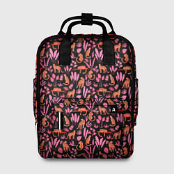 Рюкзак женский ГЕПАРД В ЛИСТВЕ, цвет: 3D-принт