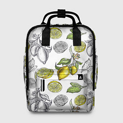 Рюкзак женский Лимонный паттерн, цвет: 3D-принт