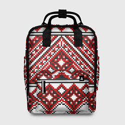 Женский рюкзак Русский узор, геометрическая вышивка