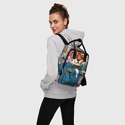 Рюкзак женский Стикербомбинг с тигром, цвет: 3D-принт — фото 2