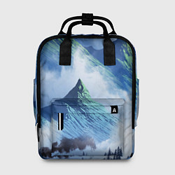 Рюкзак женский Поезд в горах, цвет: 3D-принт