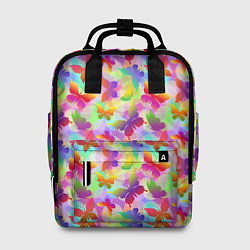 Рюкзак женский Разноцветные Бабочки Color, цвет: 3D-принт