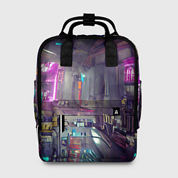 Рюкзак женский Городской киберпанк, цвет: 3D-принт