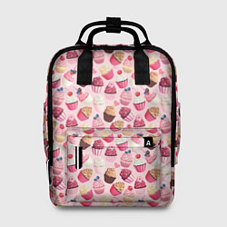 Рюкзак женский Пирожные с Ягодами, цвет: 3D-принт
