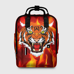 Рюкзак женский Fire Tiger Face 2022, цвет: 3D-принт