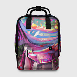 Рюкзак женский Новогодний конфетти, цвет: 3D-принт