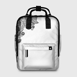 Рюкзак женский Черно Белые КруЖева, цвет: 3D-принт