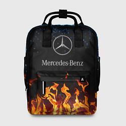 Рюкзак женский Mercedes-Benz: Вода и Огонь, цвет: 3D-принт