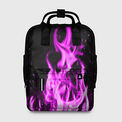 Рюкзак женский ОГОНЬ НЕОНОВЫЙ ПЛАМЯ, цвет: 3D-принт