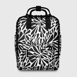 Женский рюкзак Черно белый абстрактный узор
