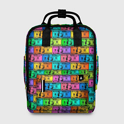 Рюкзак женский Разноцветные Доллары, цвет: 3D-принт