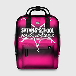 Рюкзак женский Satan school for bad boys and girls pink, цвет: 3D-принт