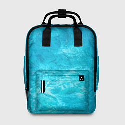 Рюкзак женский Голубой океан Голубая вода, цвет: 3D-принт
