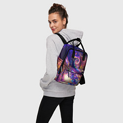 Рюкзак женский Neon space pattern 3022, цвет: 3D-принт — фото 2