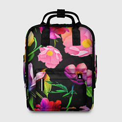 Рюкзак женский Цветочный узор Floral pattern, цвет: 3D-принт