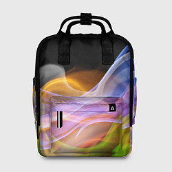 Рюкзак женский Цветной дым Color pattern, цвет: 3D-принт