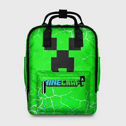 Рюкзак женский Minecraft зеленый фон, цвет: 3D-принт