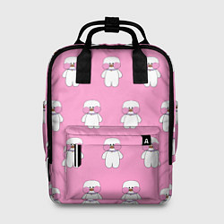 Женский рюкзак ЛАЛАФАНФАН на розовом фоне