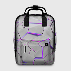 Рюкзак женский 3д плиты - белый неон, цвет: 3D-принт